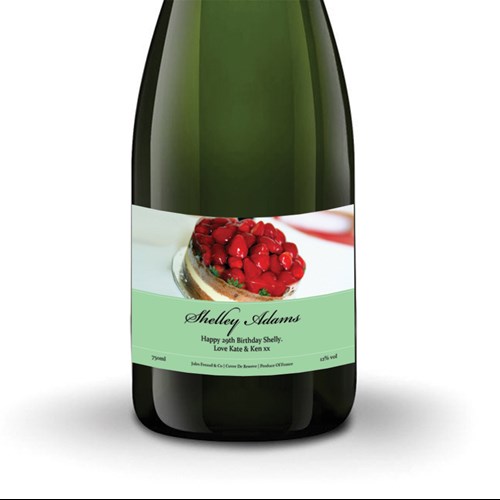 Personalised Champagne - Birthday Cake Label - Top Choice